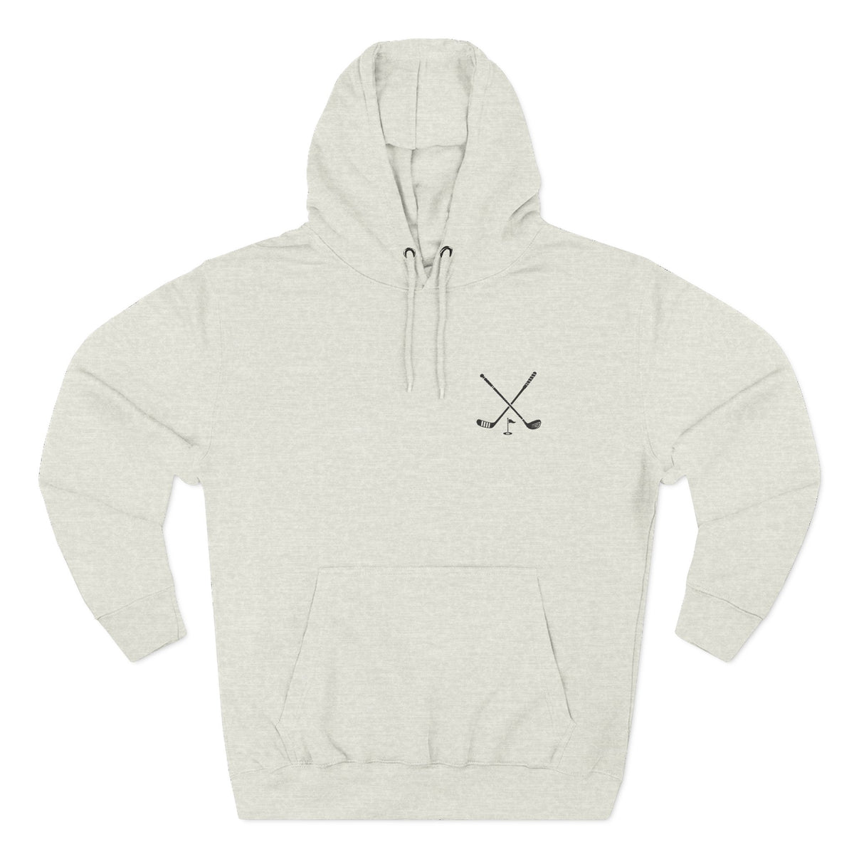 Minimalist Crossed Sticks Fleece Hoodie