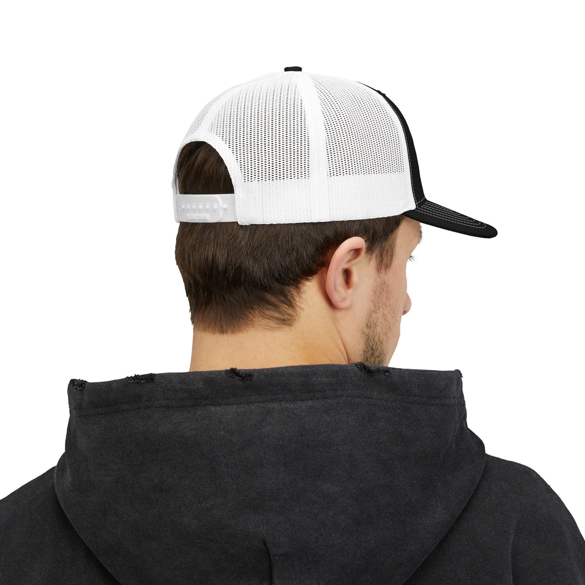 Golf Crossed Clubs Snapback Trucker Cap - White Logo
