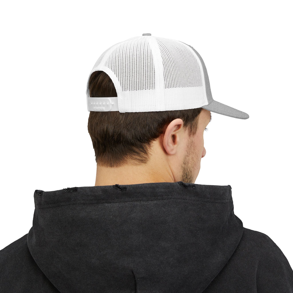 Golf Crossed Clubs Snapback Trucker Cap - White Logo